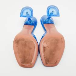 مملوكة مسبقًا Amina Muaddi lupita Size 37 Blue PVC Mules