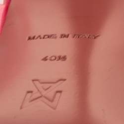 Pre Owned Amina Muaddi Pink PVC  Begum Crystal Embellished Slingback Pumps  40.5