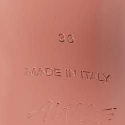 Pre Owned Amina Muaddi Black PVC Begum Glass Crystal Embellished Slingback Sandals Size 36