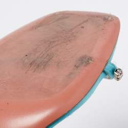 Pre Owned Amina Muaddi  Blue Satin Crystal Embellished Gilda Sandals Size 36