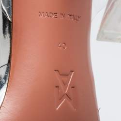 Pre Owned Amina Muaddi Transparent PVC Begum Slingback Pumps Size 40