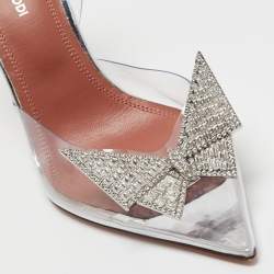 Amina Muaddi X Awge Transparent PVC Phoenix Slingback Pumps Size 35