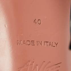 Pre Owned Amina Muaddi x AWGE Phoenix Black Crystal Embellished PVC Slingback Pumps Size 40