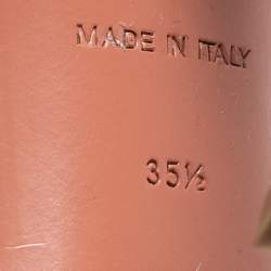 Pre Owned Amina Muaddi Orange PVC Ami Pumps Size 35.5