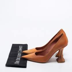Pre Owned Amina Muaddi Orange PVC Ami Pumps Size 35.5