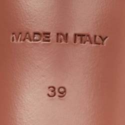 Pre Owned Amina Muaddi Light Blue Satin Begum Slingback Pumps Size 39