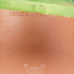 Amina Muaddi Green PVC Lupita Slide Sandals Size 39