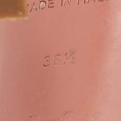 Pre Owned Amina Muaddi Metallic Silver Leather Gilda Crystal Embellished Ankle Strap Sandals Size 38.5