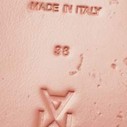 Pre Owned Amina Muaddi Neon Yellow Leather Johana Platform Slides Size 38