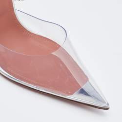 Pre Owned Amina Muaddi Clear Pvc Ursina Pumps Size 38