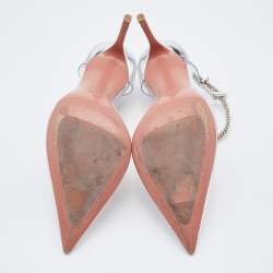 Pre Owned Amina Muaddi Clear Pvc Ursina Pumps Size 38