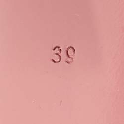 Pre Owned Amina Muaddi Pink PVC Lupita Slide Sandals Size 39