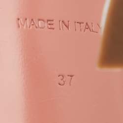 Pre Owned Amina Muaddi Iridescent Silver Leather Vita Wrap Sandals Size 37