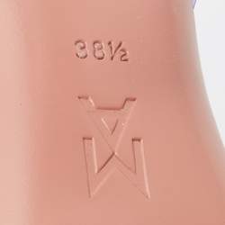 Pre Owned Amina Muaddi Purple PVC Begum Slingback Sandals Size 38.5