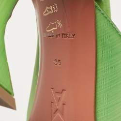 Amina Muaddi Green PVC Begum Mules Size 36 