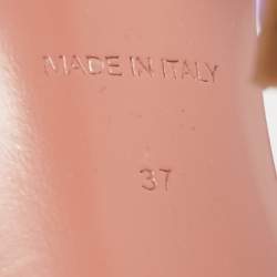 Pre Owned Amina Muaddi Purple Leather Naima Sandals Size 37