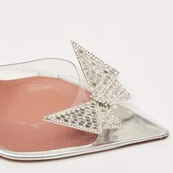 Amina Muaddi Transparent PVC Butterfly Slingback Pumps Size 38.5