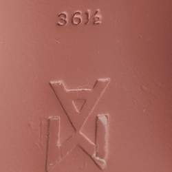 Pre Owned Amina Muaddi Blue PVC Begum Crystal Embellished Slingback Pumps Size 36.5