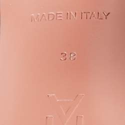 Pre Owned Amina Muaddi Blue Satin Crystal Gilda Sandals Size 38