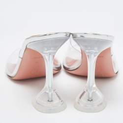 Amina Muaddi Transparent PVC  Lupita Mules Size 39