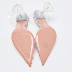 Pre Owned Amina Muaddi Transparent PVC Holli Glass Transparent Pumps Size 38.5