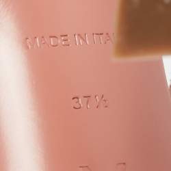 Pre Owned Amina Muaddi Blue Satin Crystal Gilda Sandals Size 37.5