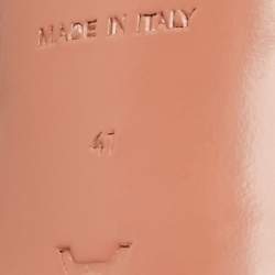 Pre Owned Amina Muaddi Brown PVC Rosie Slingback Pumps Size 41