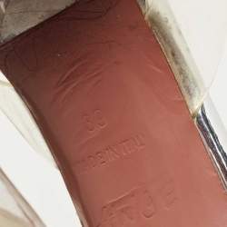 Pre Owned Amina Muaddi x AWGE Transparent PVC Phoenix Slingback Pumps Size 39