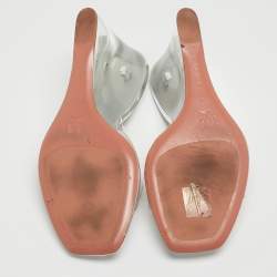Amina Muaddi Transparent PVC Lupita Wedge Mules Size 40