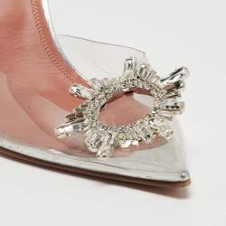 Amina Muaddi Transparent PVC Begum Slingback Pumps Size 39.5