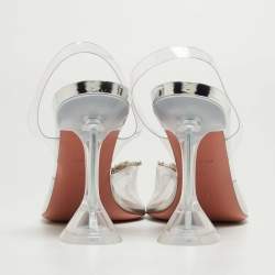 Amina Muaddi Transparent PVC Begum Slingback Pumps Size 39.5