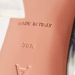 Pre Owned Amina Muaddi Transparent PVC Lupita Sandals Size 38.5