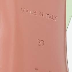 Pre Owned Amina Muaddi Green PVC Begum Crystal Embellished Slingback Pumps Size 37