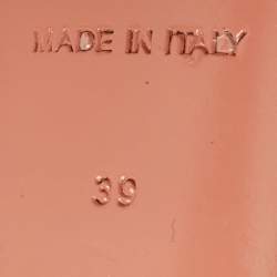 Pre Owned Amina Muaddi Red PVC Lupita Slide Sandals Size 39