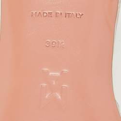 Pre Owned Amina Muaddi Transparent PVC Begum Slingback Pumps Size 39.5