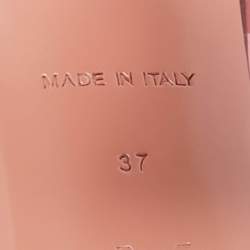 Pre Owned Amina Muaddi Burgundy PVC Begum  Slingback Pumps Size 37 