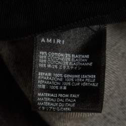 Amiri Grey Washed & Distressed Denim Zipped Jeans L Waist 33"