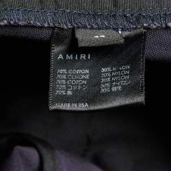 Pre Owned Amiri Navy Blue Cotton Blend Wide Leg Cargo Pants M