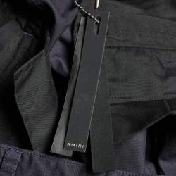 Pre Owned Amiri Navy Blue Cotton Blend Wide Leg Cargo Pants M