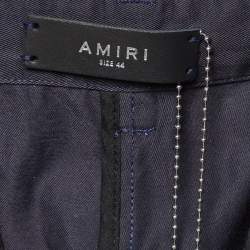 Pre Owned Amiri Navy Blue Cotton Blend Wide Leg Cargo Pants M