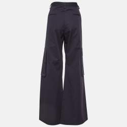 Pre Owned Amiri Navy Blue Cotton Blend Wide Leg Cargo Pants M