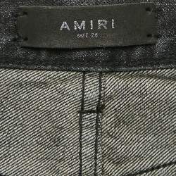 Amiri Grey Ripped Denim Wide-Leg  Jeans S Waist 26"