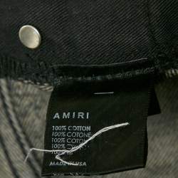 Amiri Grey Ripped Denim Wide-Leg  Jeans S Waist 26"