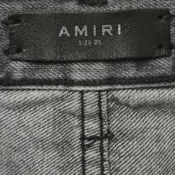 Amiri Grey Denim Ripped Jeans M Waist 26"