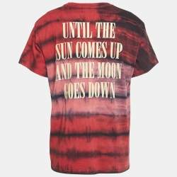 Amiri Red Wild Ones Print Jersey Tie-Dye T-Shirt M