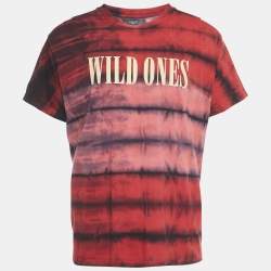 Amiri Red Wild Ones Print Jersey Tie-Dye T-Shirt M