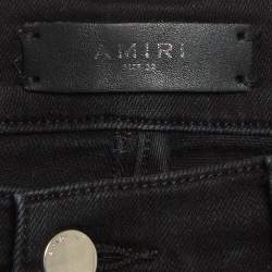 مملوكة مسبقًا Amiri Black Denim Skinny Jeans L/Waist 30"