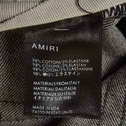 Pre Owned Amiri Black Denim Distressed Skirt Jeans M/Waist 32"