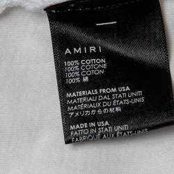 Pre Owned Amiri White Rainbow Dove Printed Cotton Oversized Crewneck T-Shirt XS