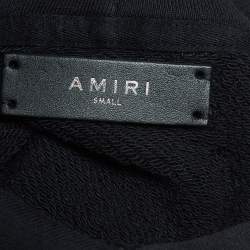 Pre Owned Amiri Black Lovers Print Cotton Hooded Sweatshirt S